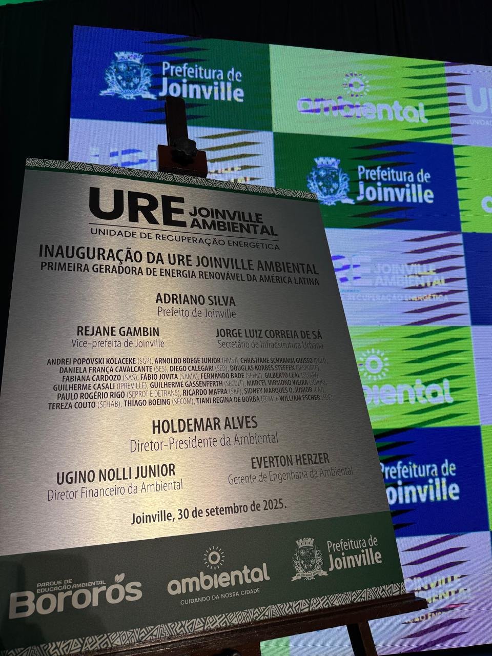Joinville inaugura Usina de Recuperação Energética com capacidade para transformar 110 toneladas de resíduos por dia